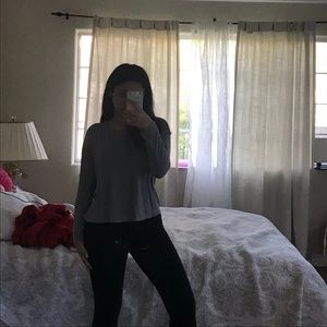 Grey Long Sleeve Top